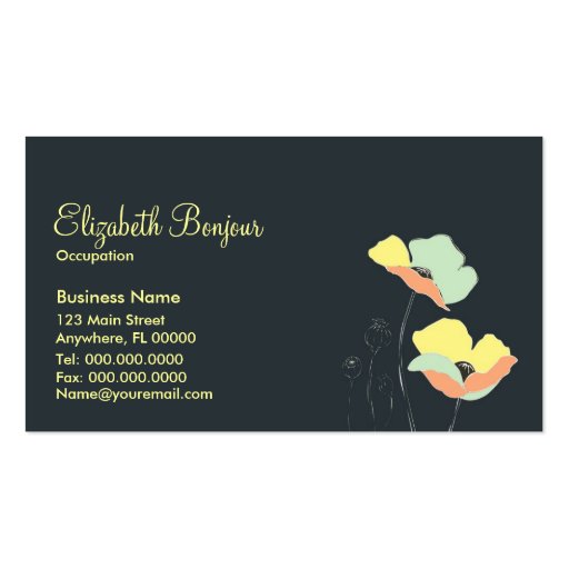 Tarjetas de visita suaves del ~ de las flores