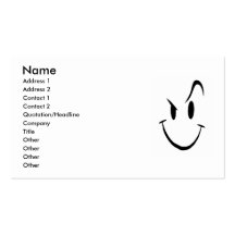 Tarjetas de visita traviesas de la sonrisa