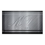 Tarjetas de visita únicas de aluminio cepilladas