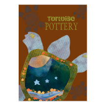 Tarjetas de visita únicas terrosas de la cerámica 