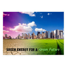 Tarjetas de visita verdes de la energía