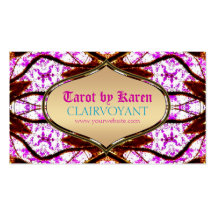 Tarjetas de visita visionarias rosadas de Tarot de