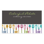 tarjetas de visitas culinarias del cocinero de los
