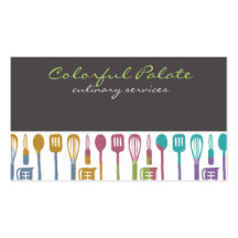 tarjetas de visitas culinarias del cocinero de los