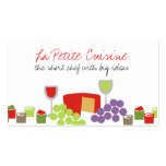 Tarjetas de visitas de abastecimiento del aperitiv