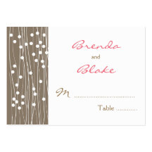 Tarjetas del asiento de la tabla del boda - puntos tarjetas de visita