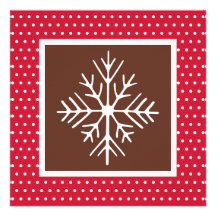 Tarjetas del día de fiesta del copo de nieve invitación personalizada
