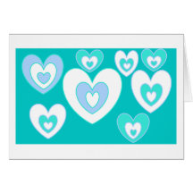 Tarjetas del día de San Valentín azules de los cor