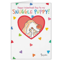 Tarjetas del día de San Valentín del PERRITO del S