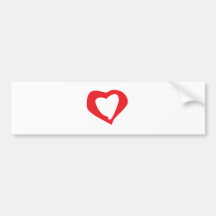 tarjetas del día de San Valentín Pegatina De Parachoque