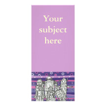 Tarjetas del estante de la familia 17 del robot lonas personalizadas