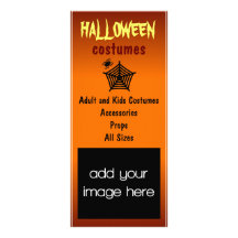 Tarjetas del estante de los disfraces de Halloween Plantillas De Lonas