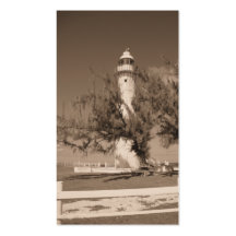Tarjetas del faro de la sepia tarjeta de visita