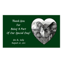 TARJETAS DEL FAVOR DEL BODA: CABALLOS NUZZLING EN  TARJETA DE VISITA