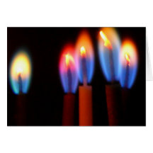 Tarjetas del fuego y de la luz, velas del cumpleañ