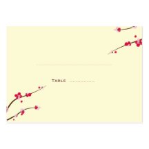 Tarjetas del lugar de la flor de cerezo plantilla de tarjeta de visita