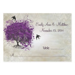 Tarjetas del lugar de la tabla del árbol de la hoj tarjetas de negocio