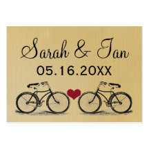 Tarjetas del lugar del boda de la bicicleta del vi tarjeta de negocio