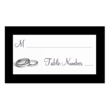 Tarjetas del lugar del boda de la eternidad (negro plantillas de tarjetas personales
