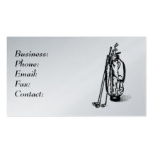 Tarjetas del perfil de la bolsa de golf tarjeta de negocio
