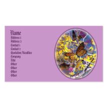 tarjetas del perfil de la fantasía de la mariposa  plantillas de tarjetas de visita