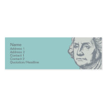 Tarjetas del perfil de Washington Tarjetas De Visita