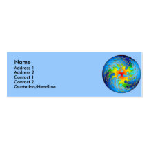 Tarjetas del perfil del calentamiento del planeta tarjetas de visita