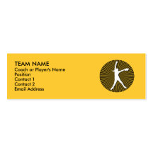 Tarjetas del perfil del softball de Fastpitch Tarjeta De Negocio