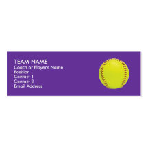 Tarjetas del perfil del softball de Fastpitch Tarjeta Personal