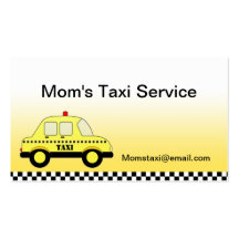 Tarjetas del perfil del taxi de la mamá tarjetas de visita