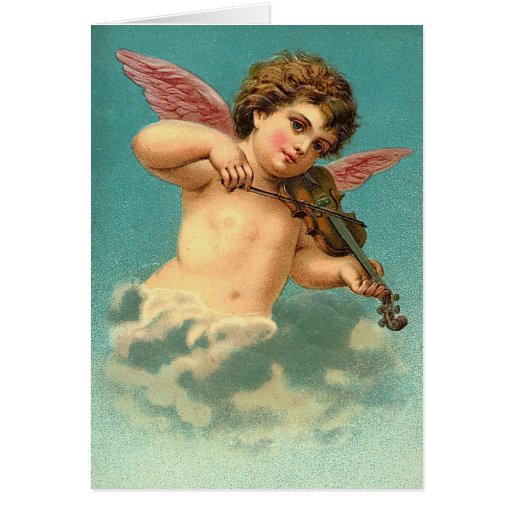 Tarjetas dulces de la querube del ángel