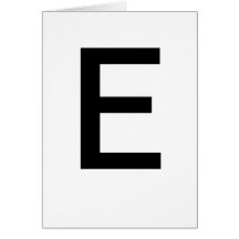 Tarjetas E de ABC para aprender la materia de ABCs