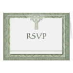 Tarjetas elegantes de RSVP del irlandés de la cruz