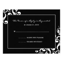 Tarjetas elegantes de RSVP que se casan Anuncio