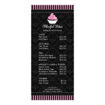 Tarjetas elegantes del estante de la panadería de  tarjeta publicitaria a todo color