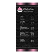 Tarjetas elegantes del estante de la panadería de  lona