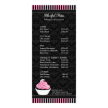 Tarjetas elegantes del estante de la panadería de  tarjetas publicitarias a todo color