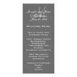 Tarjetas elegantes del menú del boda del monograma plantilla de lona