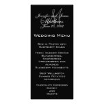 Tarjetas elegantes del menú del boda del monograma diseños de tarjetas publicitarias
