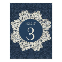 Tarjetas elegantes del número de la tabla del boda tarjetas postales