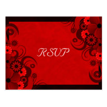 Tarjetas elegantes florales de la respuesta de RSV Tarjetas Postales