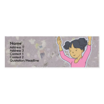 Tarjetas flacas del perfil de la bailarina de los  tarjeta personal