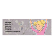 Tarjetas flacas del perfil de la bailarina rubia d tarjetas de visita
