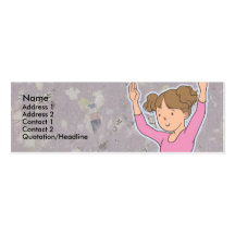 Tarjetas flacas del perfil de la bailarina triguen tarjeta personal