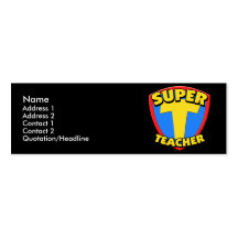 Tarjetas flacas del perfil del profesor estupendo tarjetas de visita