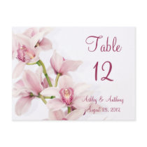 Tarjetas florales de la tabla de la boda de la orq tarjetas postales