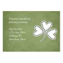 Tarjetas irlandesas de la recepción nupcial de los tarjetas de visita