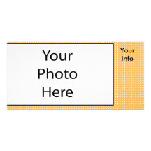 Tarjetas lindas de la foto del punto anaranjado tarjetas fotográficas personalizadas