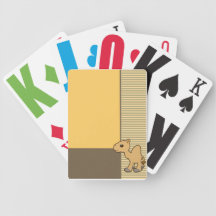 Tarjetas lindas del oro del camello barajas de cartas