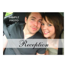 Tarjetas modernas de la recepción nupcial de la fo invitación personalizada
